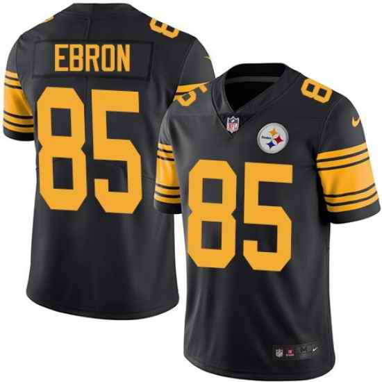 Nike Pittsburgh Steelers 85 Eric Ebron Black Men Stitched NFL Limited Rush Jersey